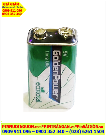 Golden Power G6F22; Pin 9v Golden Power G6F22 Heavy Duty chính hãng /Loại gói 01viên